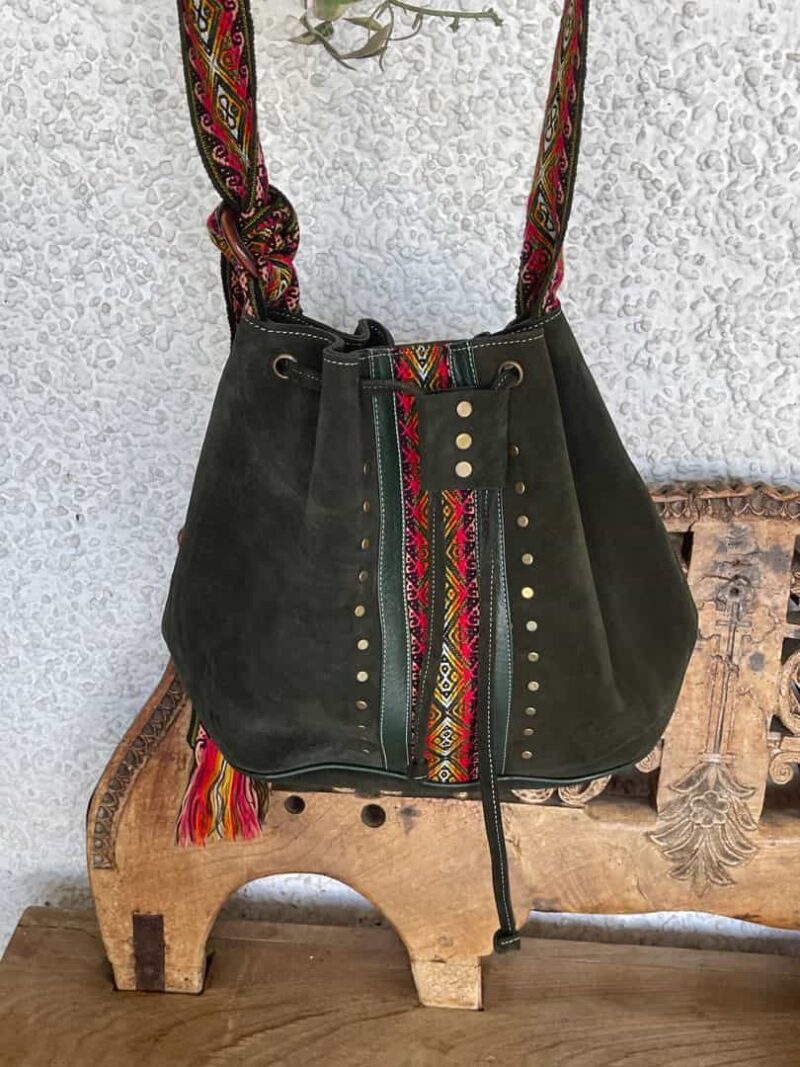 Bolso Ante verde grande