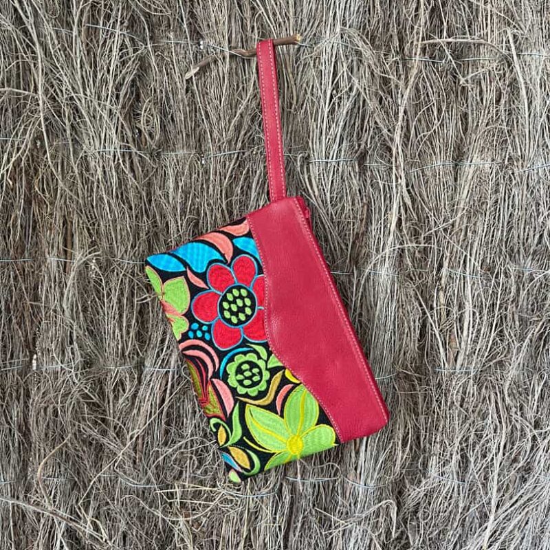 Clutch Pequeño Cuero Red