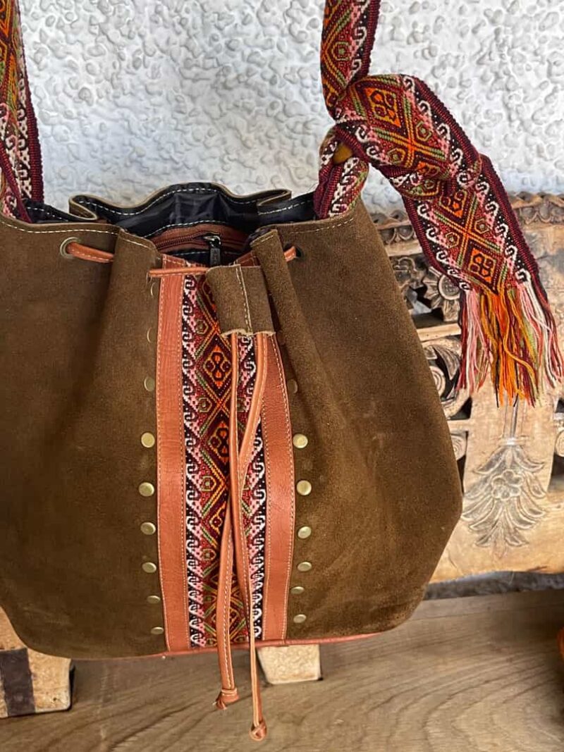 Bolso Ante caramelo pequeño