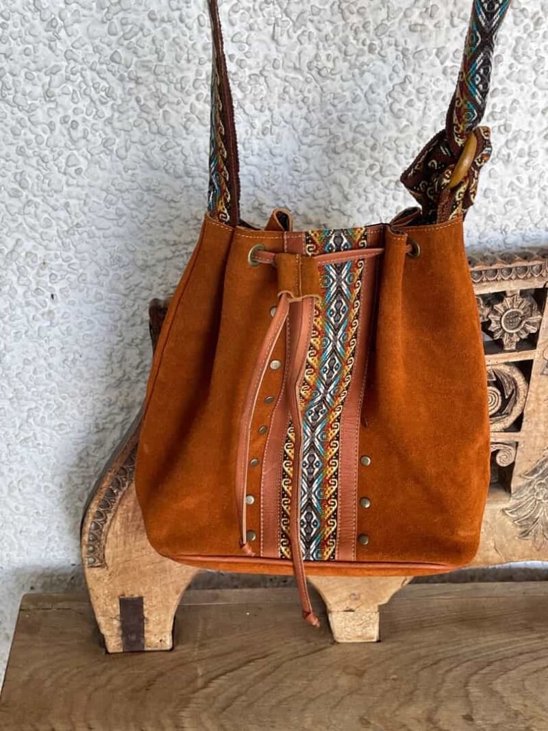 Bolso Ante camel grande